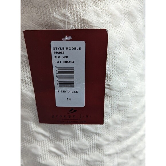 JS Collections NWT Size 14 Cream Drapes Mini Dress - Picture 9 of 10